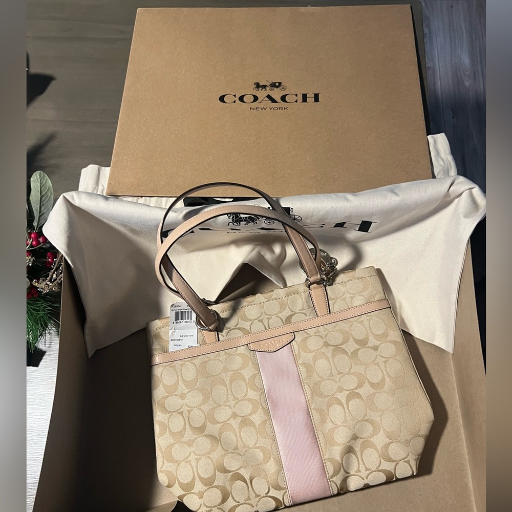 Coach Tote Purse NWT plus large dust bag